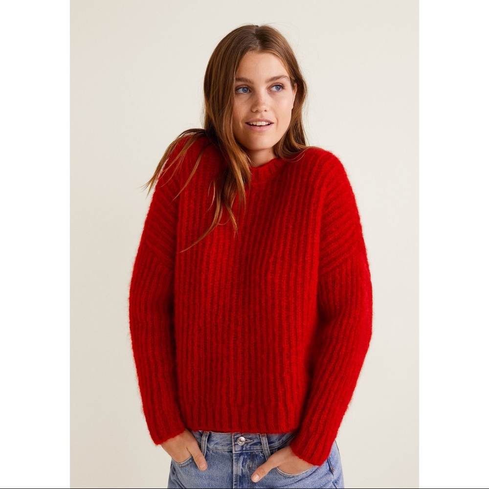NWT Ribbed mohair-blend sweater